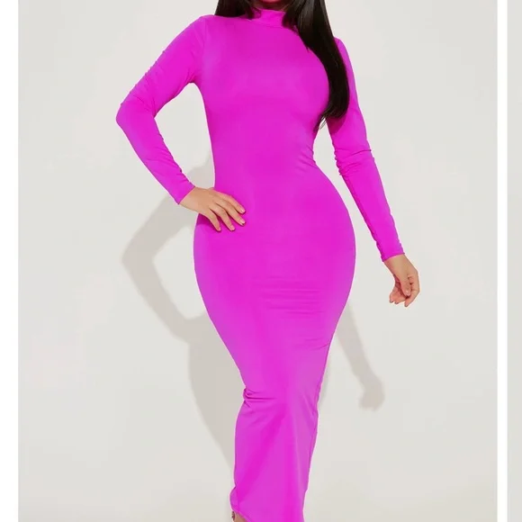 chinese dress ladies BOSS LADY MINI FUSCHIA CAPE DRESS main image 1